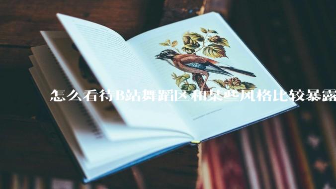 怎么看待B站舞蹈区和某些风格比较暴露的up？