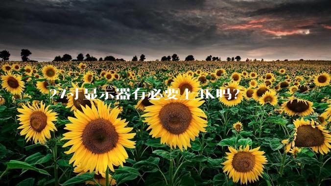 27寸显示器有必要上4K吗？