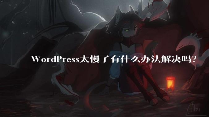 WordPress太慢了有什么办法解决吗？