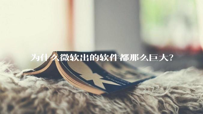 为什么微软出的软件都那么巨大？