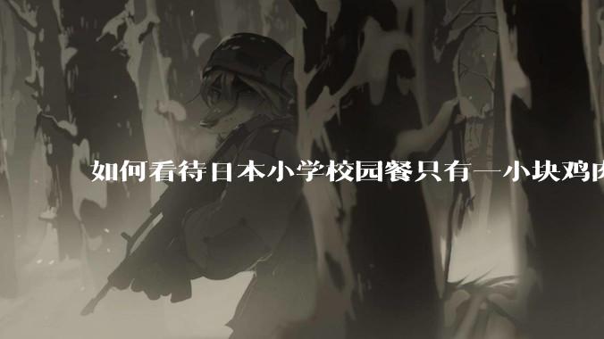 如何看待日本小学校园餐只有一小块鸡肉？