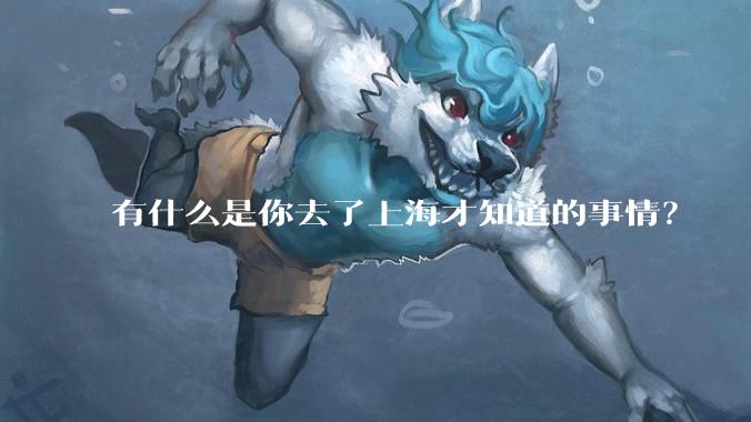 有什么是你去了上海才知道的事情？